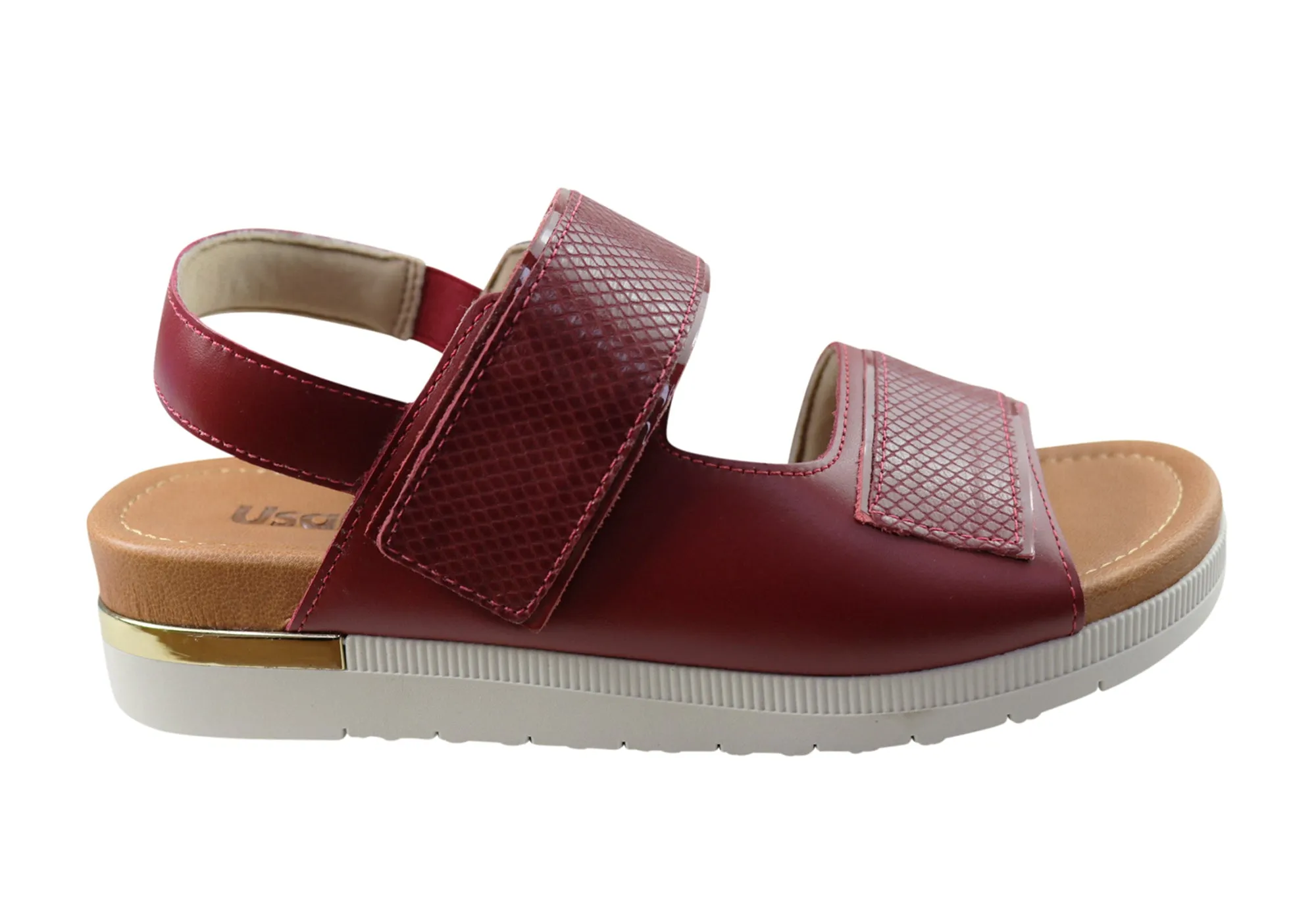 Usaflex Hilda Damen Bequeme Ledersandalen Hergestellt In Brasilien Usaflex Schuhe