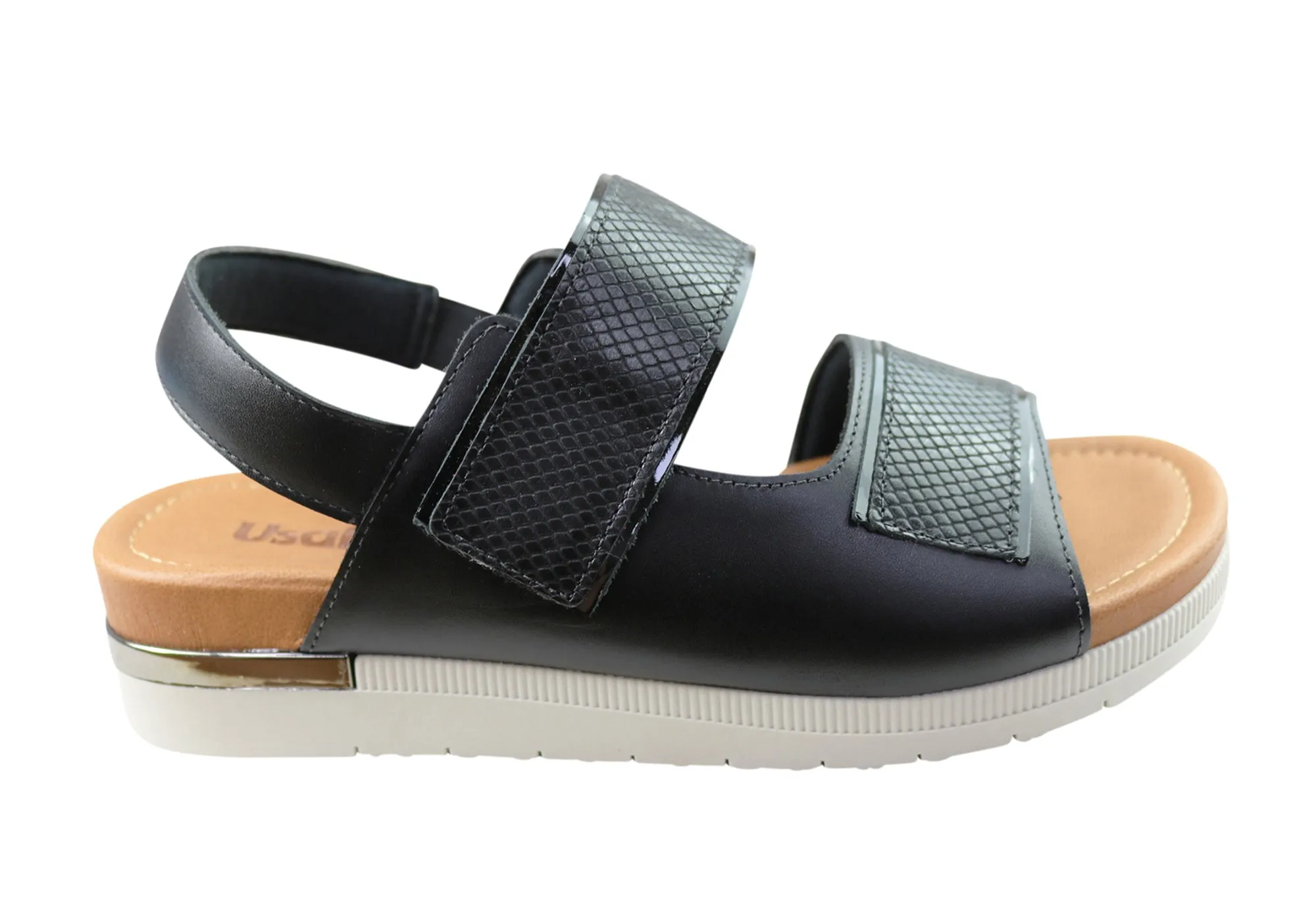 Usaflex Hilda Damen Bequeme Ledersandalen Hergestellt In Brasilien Usaflex Schuhe