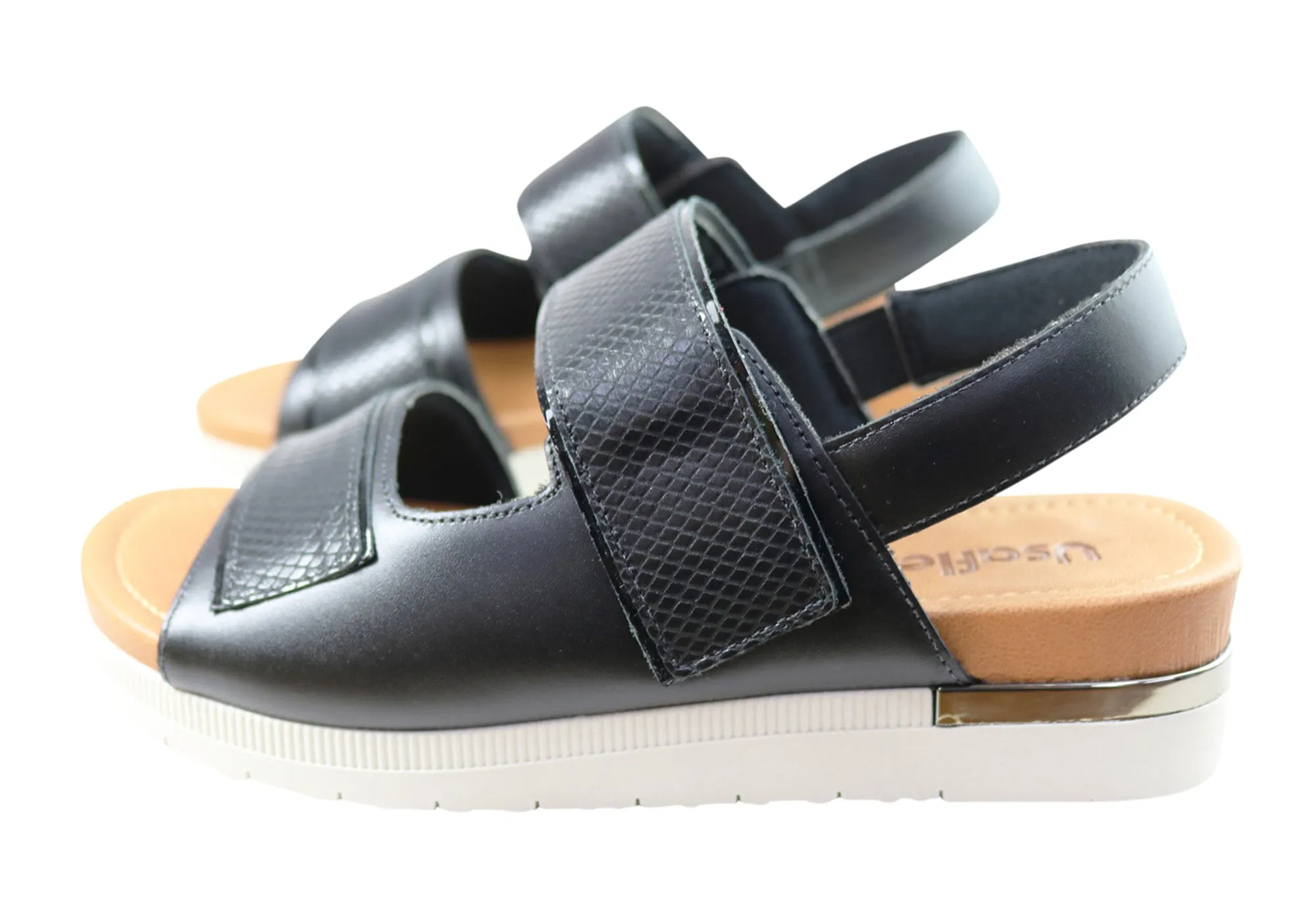 Usaflex Hilda Damen Bequeme Ledersandalen Hergestellt In Brasilien Usaflex Schuhe