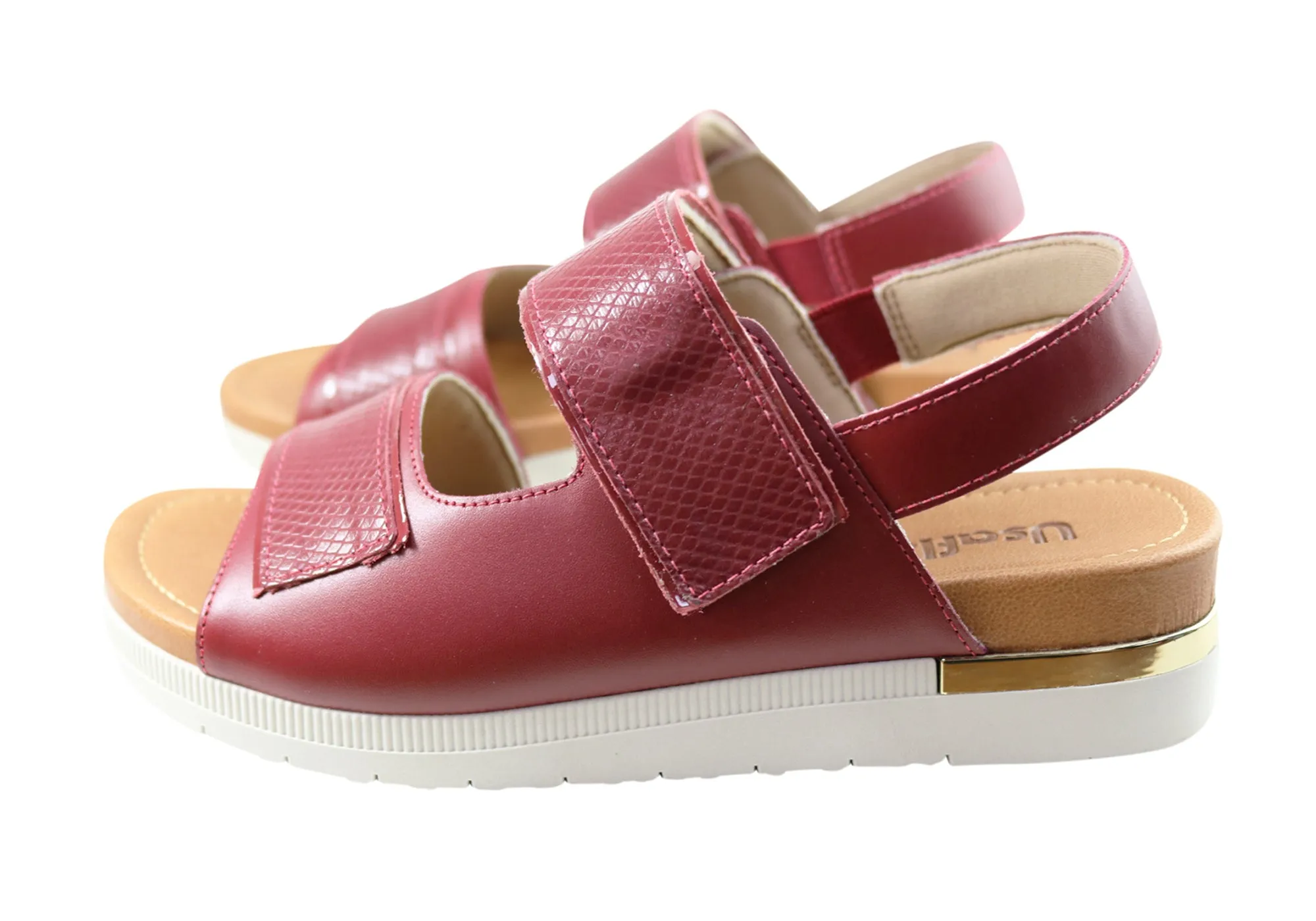 Usaflex Hilda Damen Bequeme Ledersandalen Hergestellt In Brasilien Usaflex Schuhe