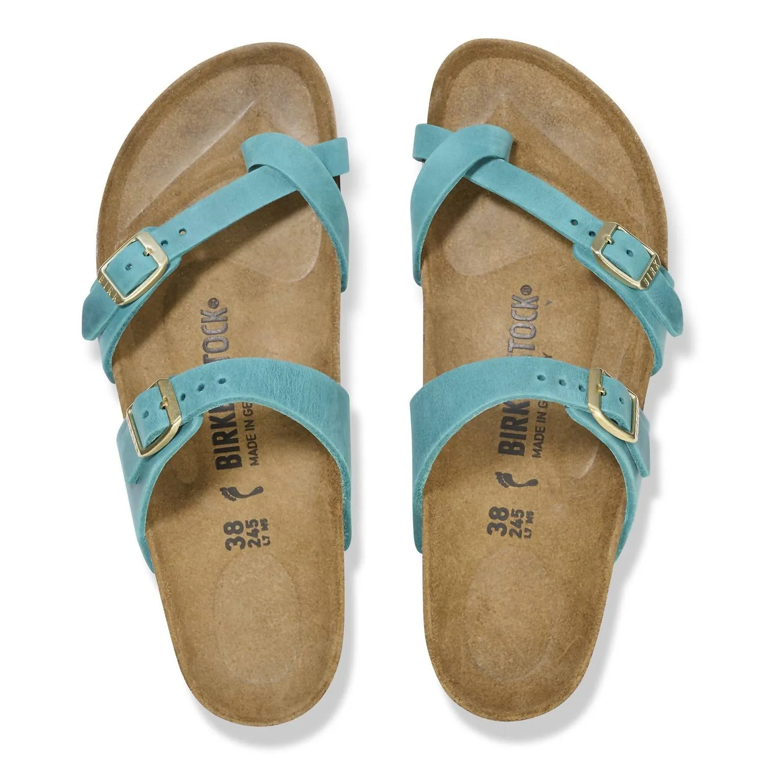 W Mayari Sandalen aus geöltem Leder in Biscay Bay