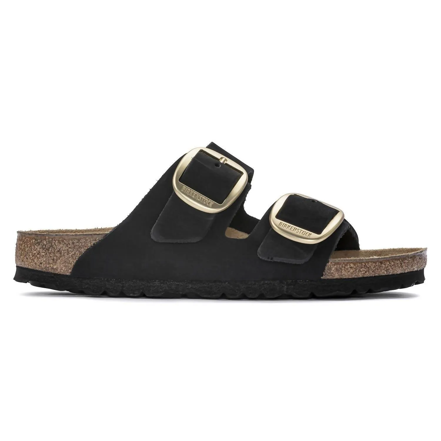 Arizona Big Buckle Sandale für Damen - Schmale Weite in Schwarz Nubuk