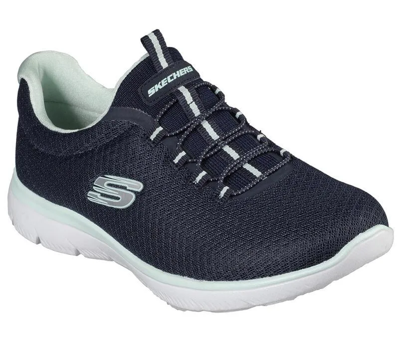Skechers 12980 Summits Damen-Sportschuhe im Weiten Schnitt - Marineblau/Aqua