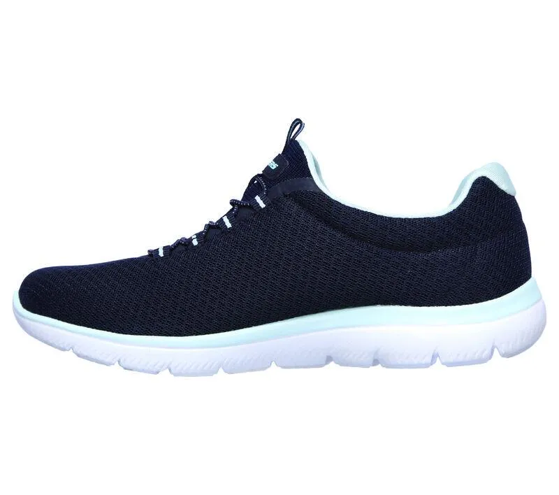 Skechers 12980 Summits Damen-Sportschuhe im Weiten Schnitt - Marineblau/Aqua