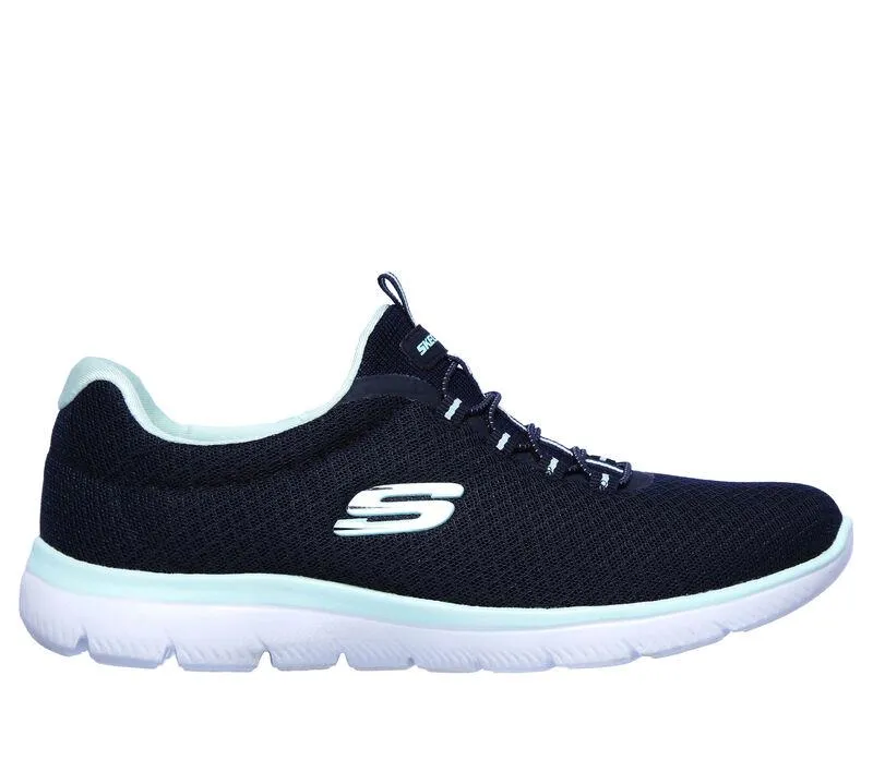 Skechers 12980 Summits Damen-Sportschuhe im Weiten Schnitt - Marineblau/Aqua