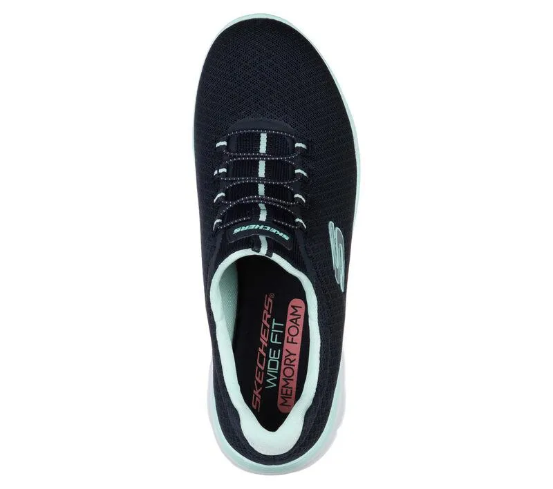 Skechers 12980 Summits Damen-Sportschuhe im Weiten Schnitt - Marineblau/Aqua