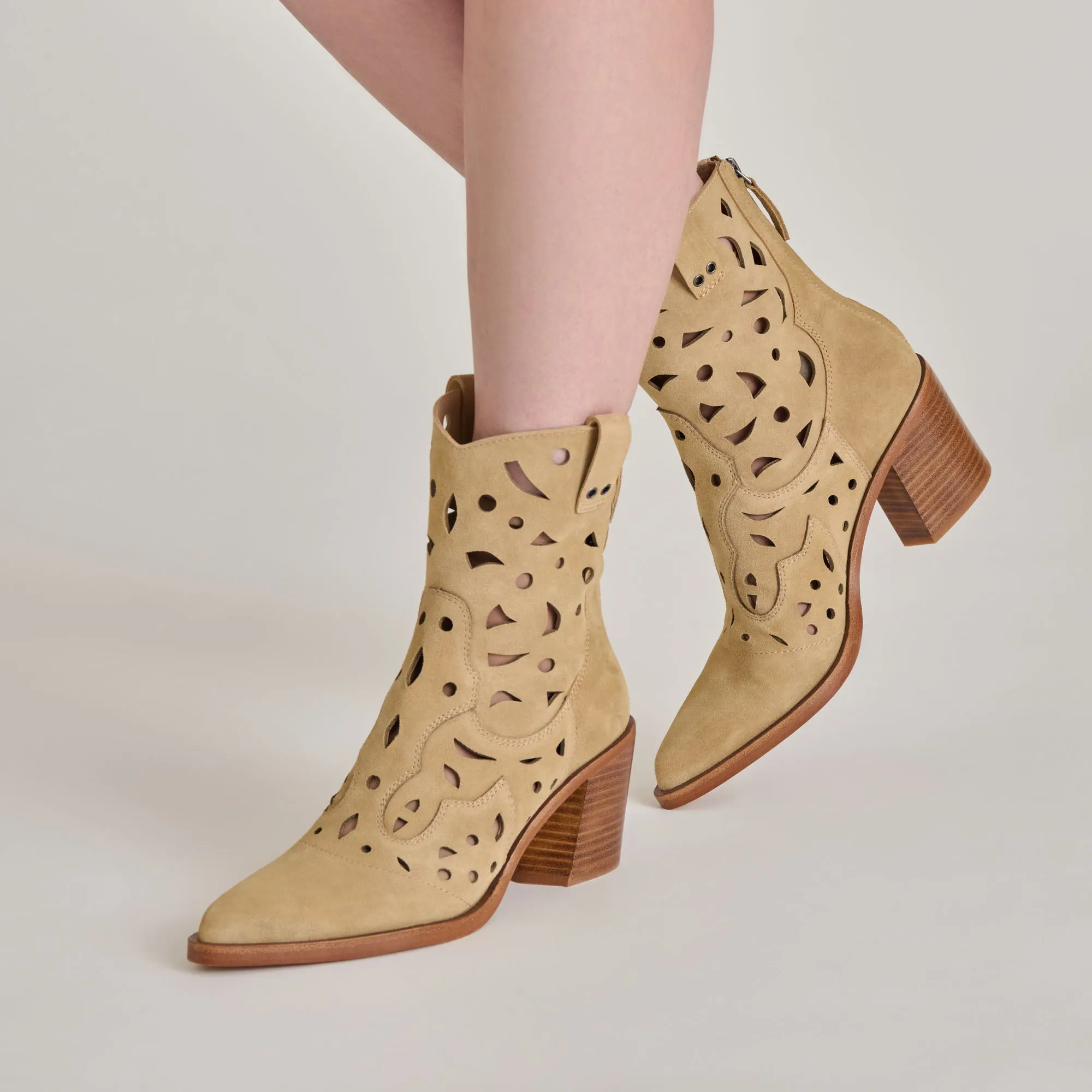ZENOBI STIEFELETTEN DK WILDLEDER IN TAUBE
