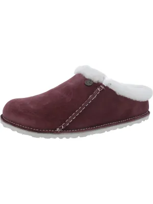 Zermatt Premium Damen Wildleder Shearling Schlupfhausschuhe