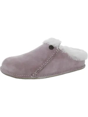 Zermatt Premium Damen Wildleder Shearling Schlupfhausschuhe